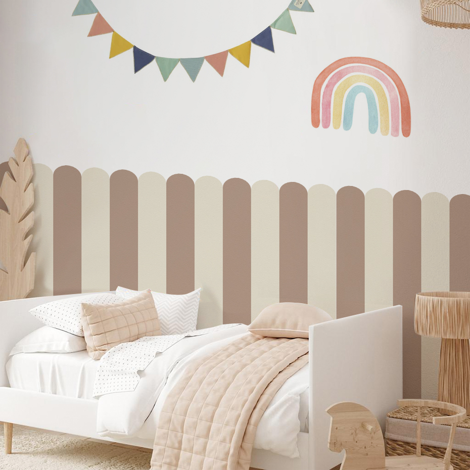 Interior Design Home Decor - Çok renkli Dikey Çizgili Ark Duvar