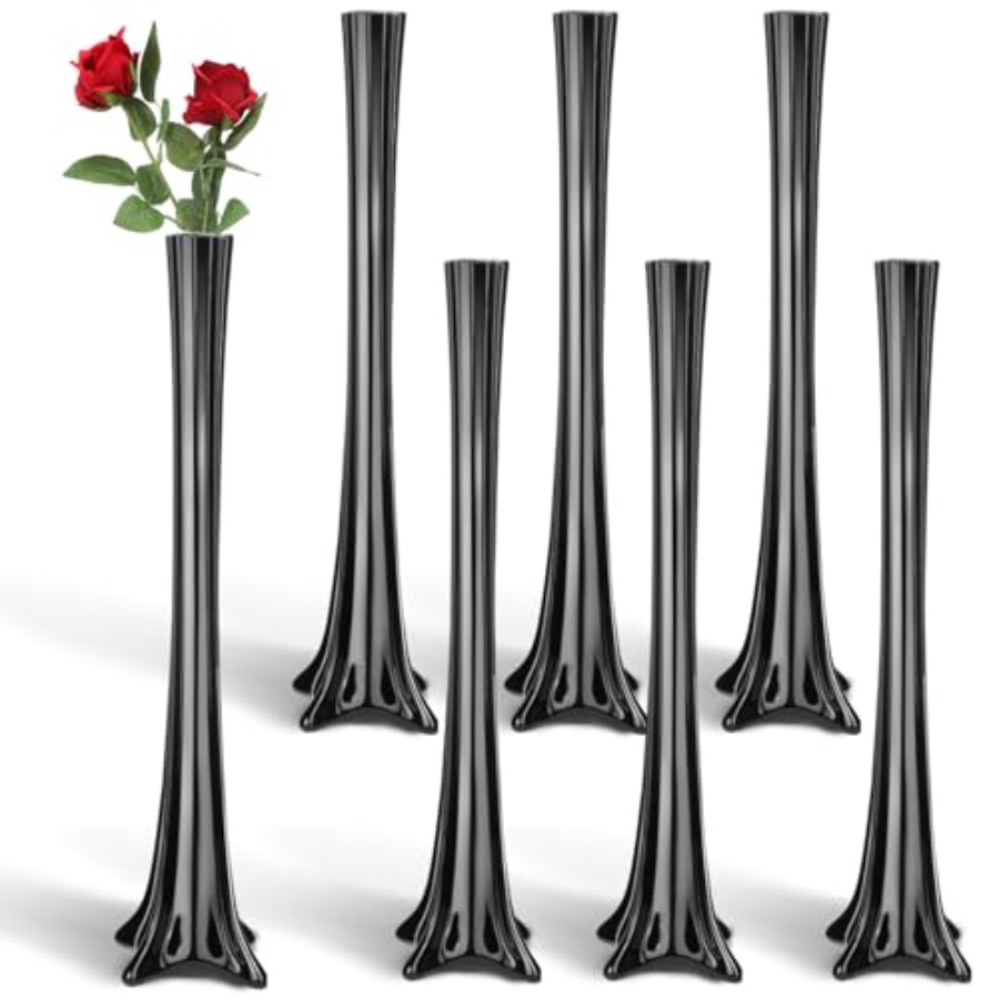 Fluted Vase Tall - Düğün merkezi süslemeleri, resmi yemekler ve
