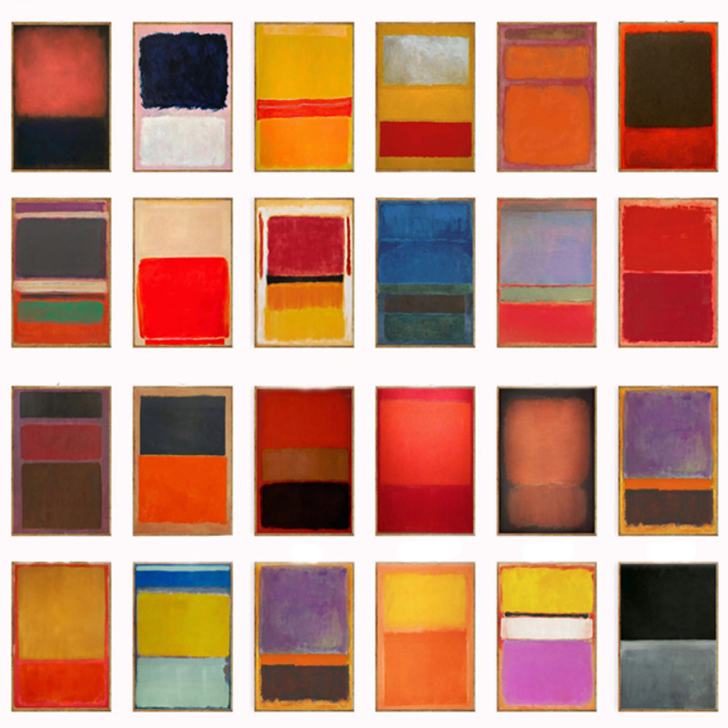 Interior Design Minimalist - Duvar Dekoru, Mark Rothko Poster Setleri,